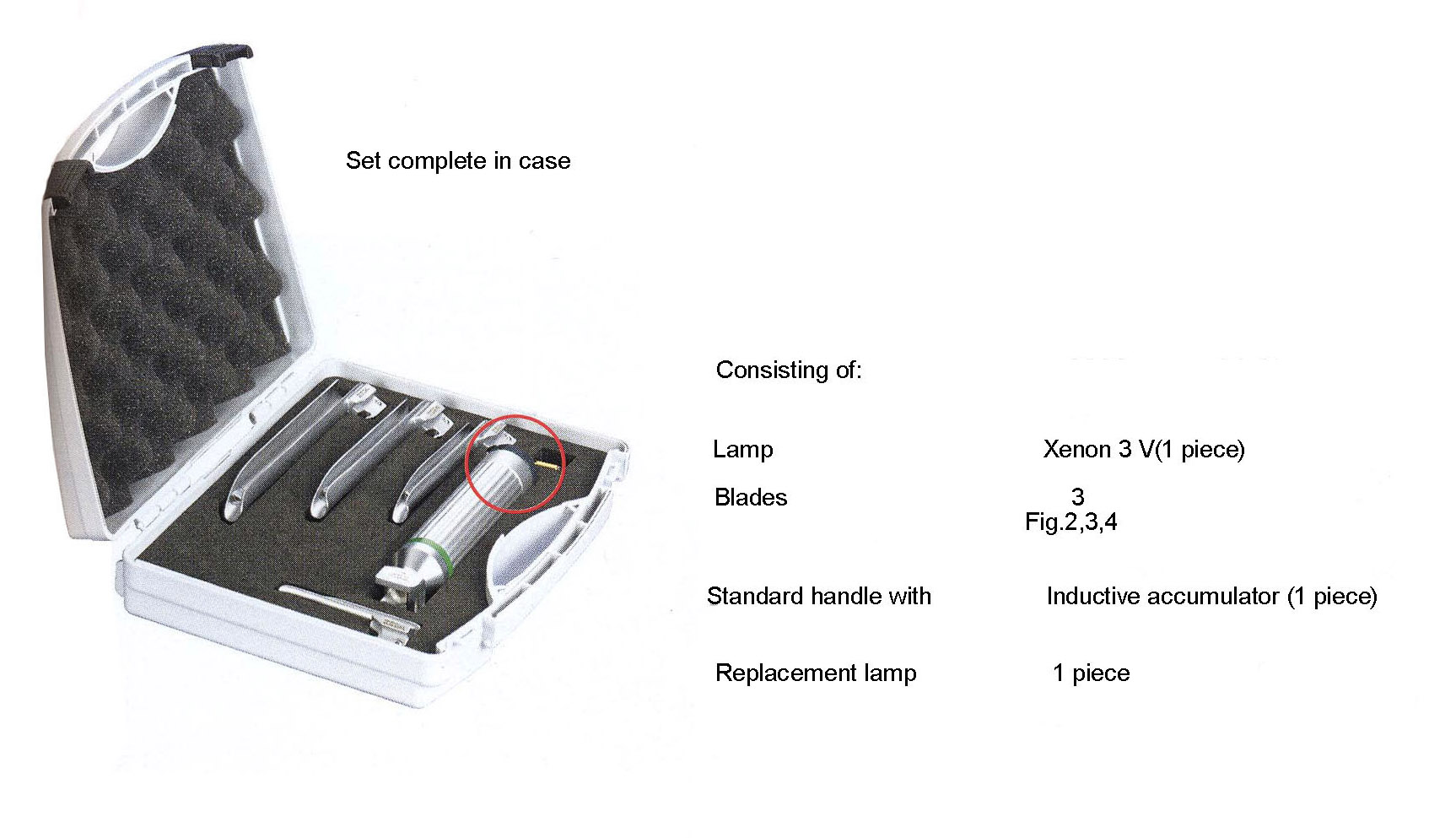 FOREGGER FIBER LARİNGESKOP 3+1 ÇANTALI SET